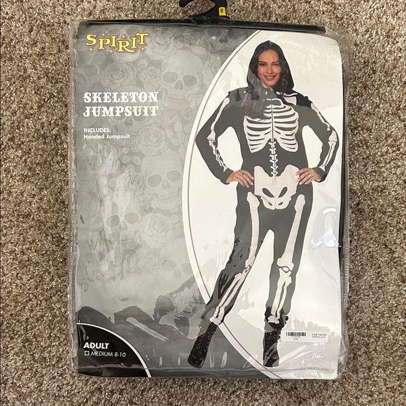 Spirit Pants - Spirit Skeleton Jumpsuit Costume for woman with hoodie